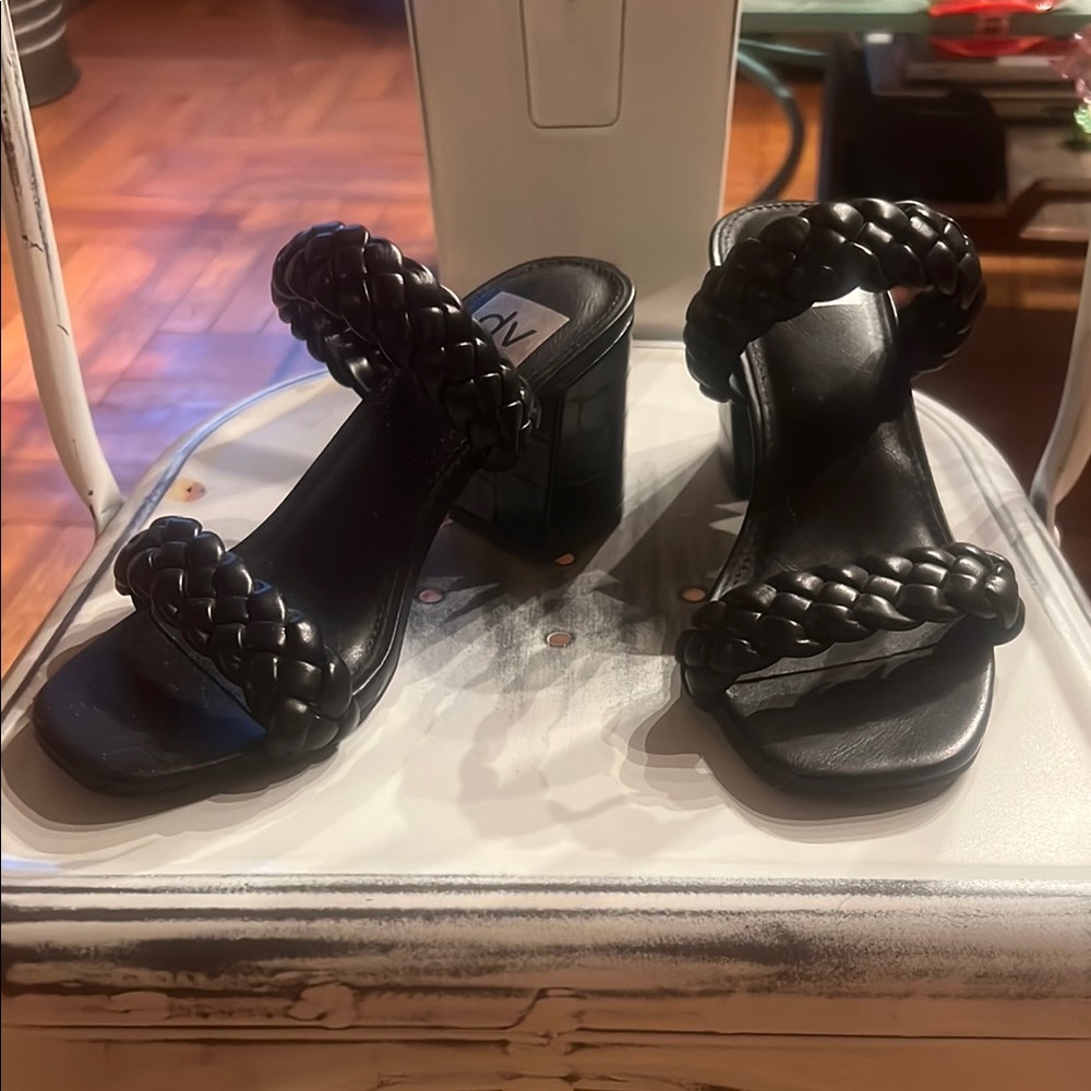 Dolce Vita Black Braided Heels